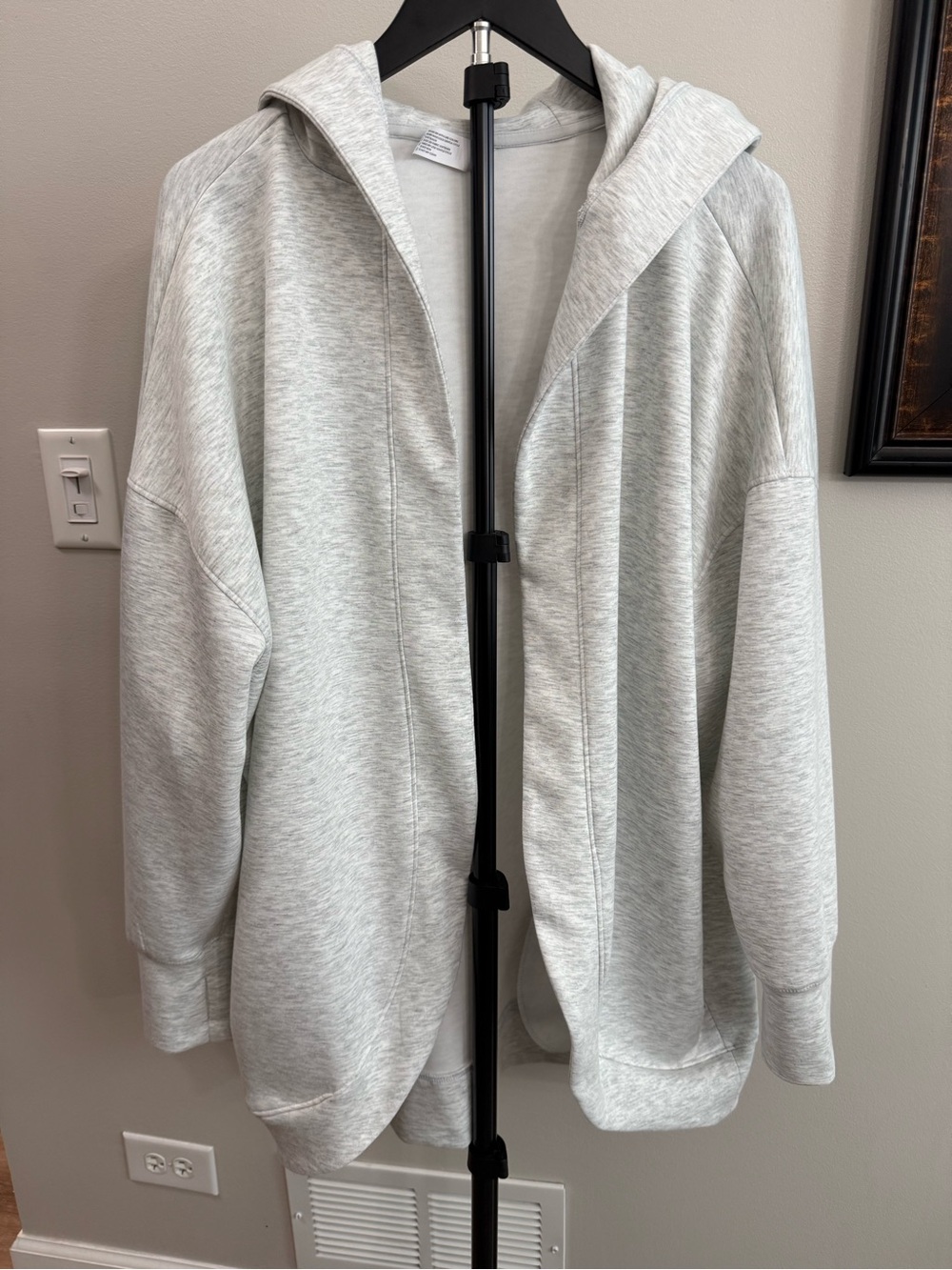 Yogalicious Light Gray Zip-Up Hooded Sweater